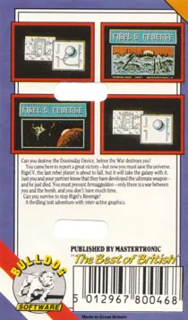 Rigel's Revenge (UK) (1987) box cover back